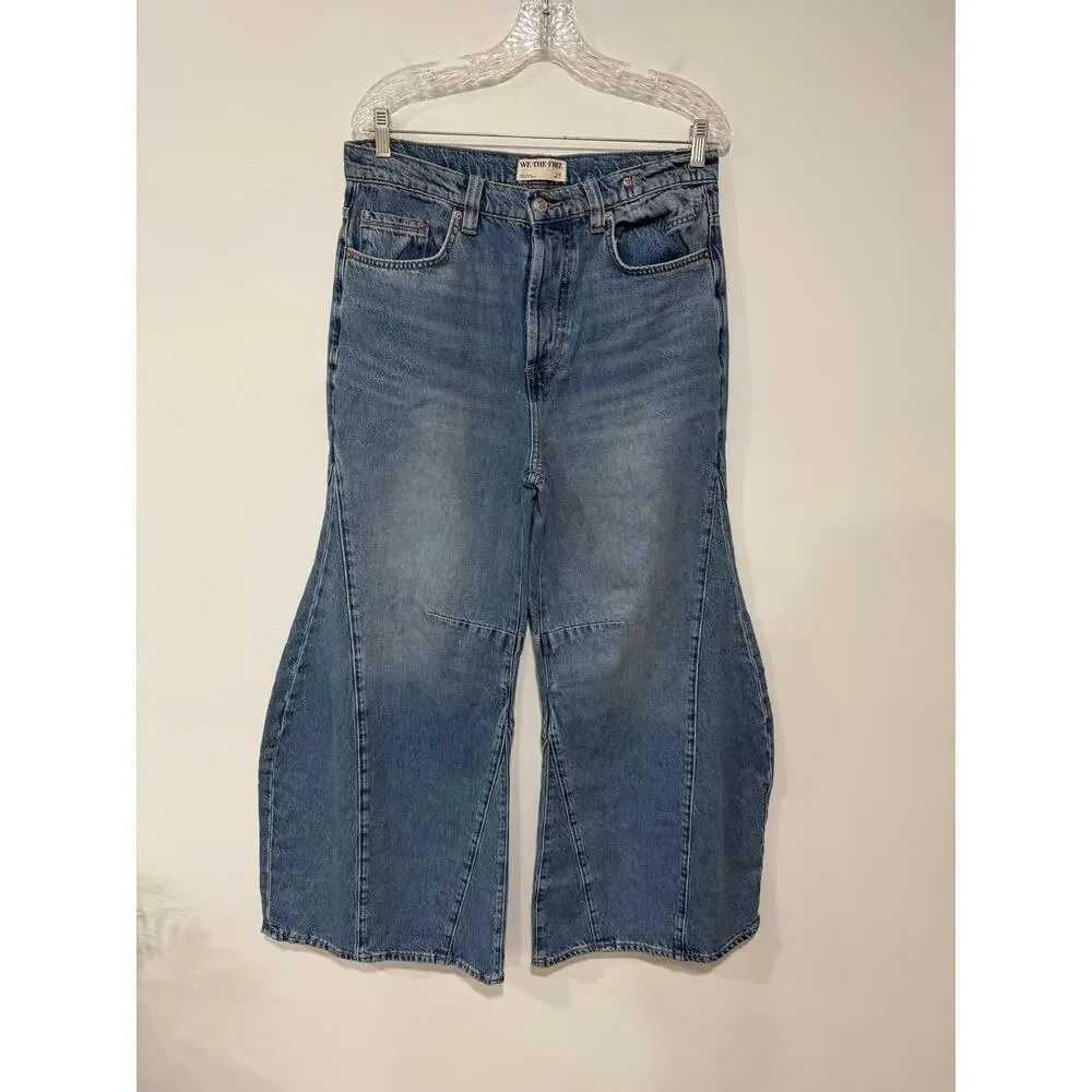 Free People Eden Slouchy Wide Leg Jean Boho